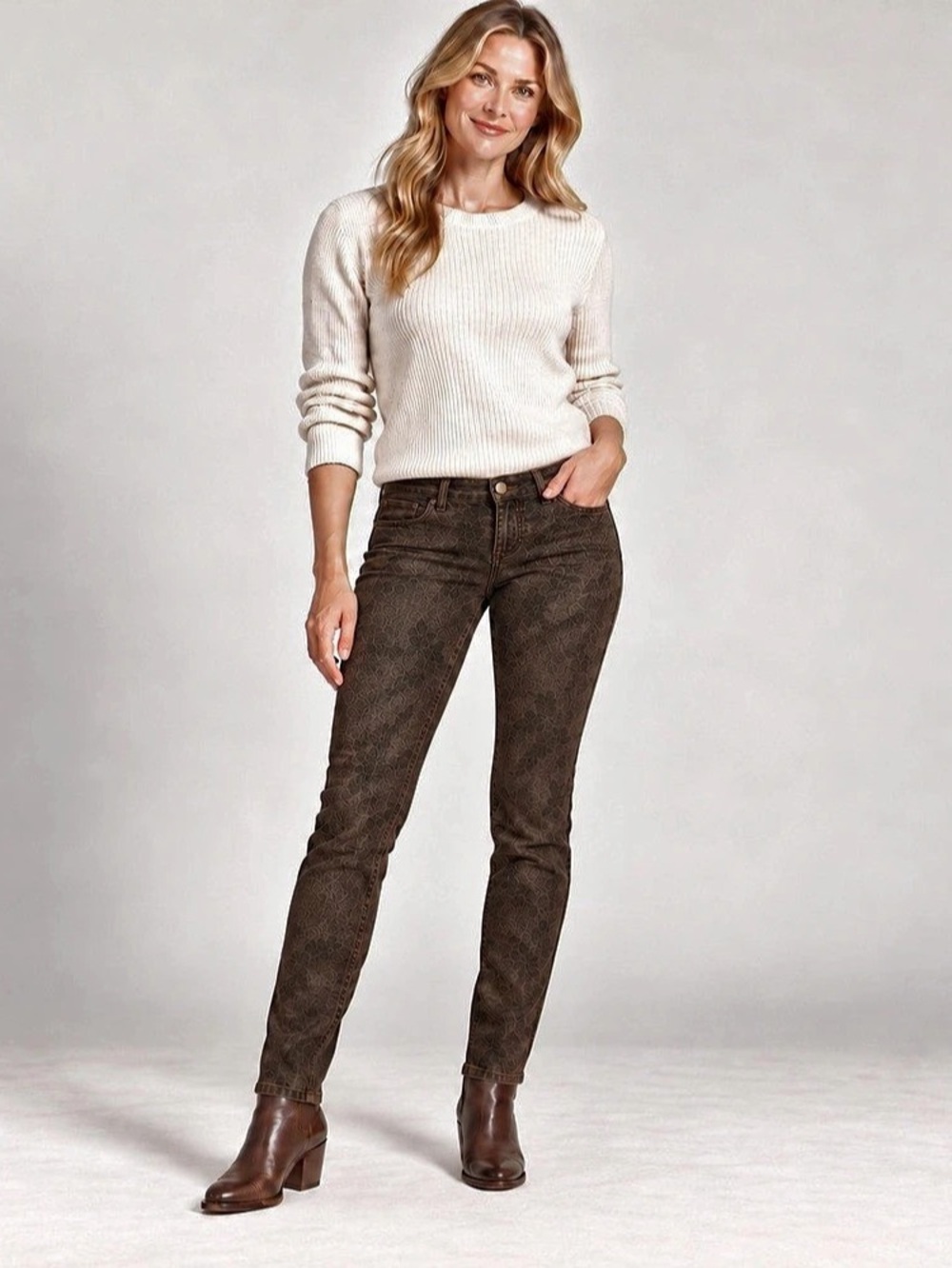 Kut from the Kloth Diana Skinny Jeans Brown Size 8